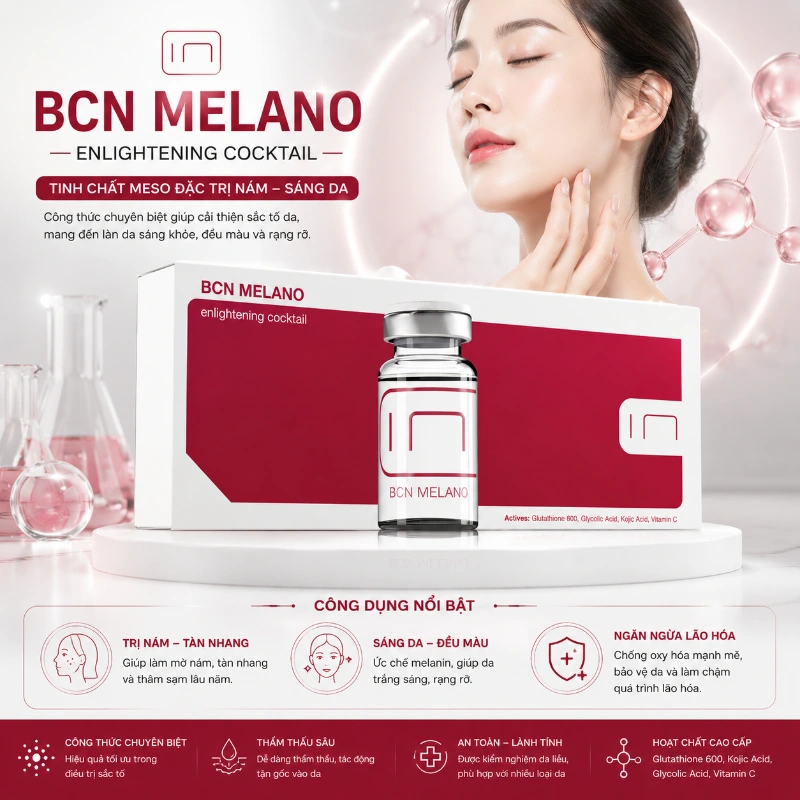 Tinh chất hỗ trợ giảm nám, thâm sạm, làm sáng da Melano Enlightening Cocktail BCN Tây Ban Nha