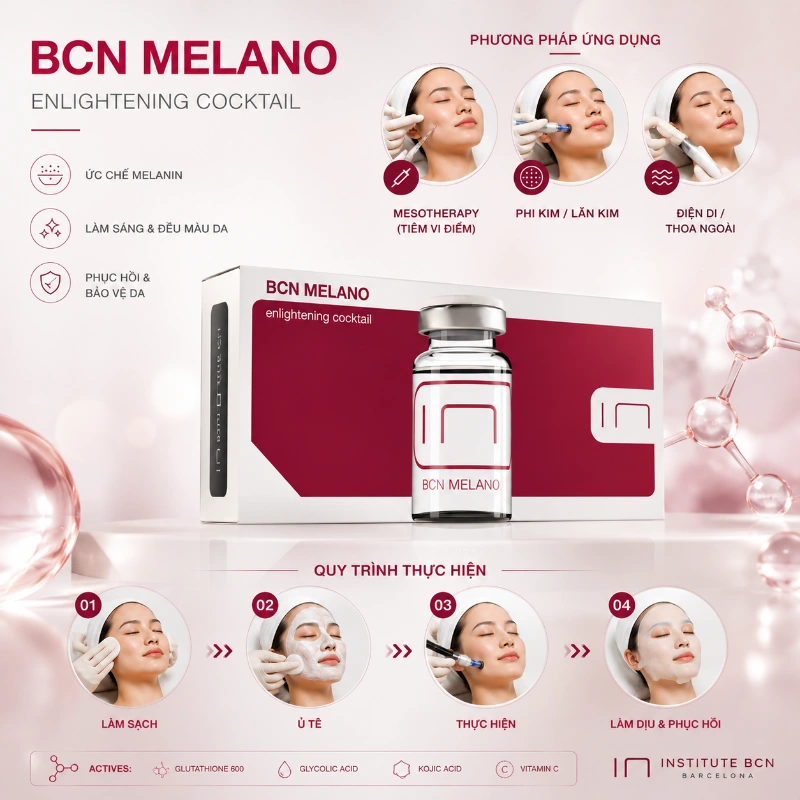 Tinh chất hỗ trợ giảm nám, thâm sạm, làm sáng da Melano Enlightening Cocktail BCN Tây Ban Nha