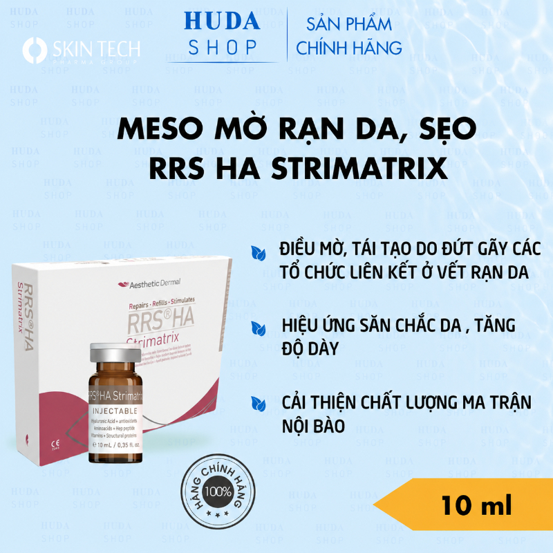 Meso Hỗ Trợ Cải Thiện Rạn Da, Sẹo Lõm & Phục Hồi Độ Đàn Hồi Da RRS HA Strimatrix SkinTech 10ml