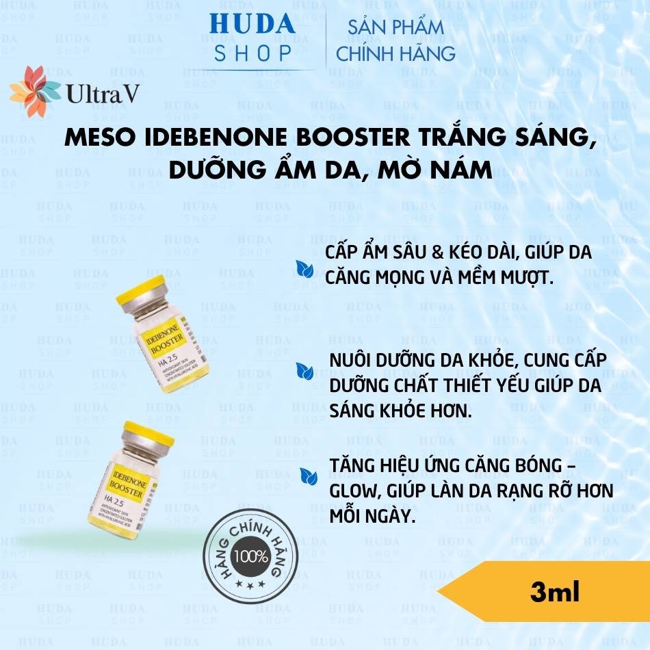 Meso IDEBENONE BOOSTER trắng sáng, dưỡng ẩm da, mờ nám