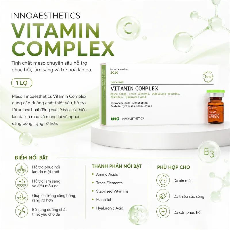 Meso Innoathestics VITAMIN COMPLEX trắng sáng, trẻ hoá da