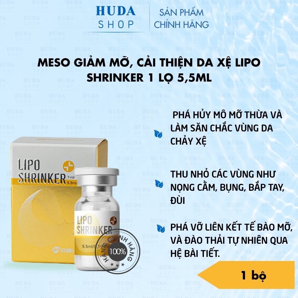 Meso giảm mỡ, cải thiện da xệ Lipo Shrinker 1 lọ 5,5ml