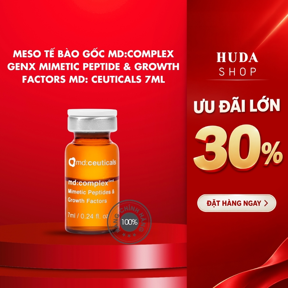 Meso tế bào gốc Md:Complex Genx Mimetic Peptide & Growth Factors MD: Ceuticals 7ml