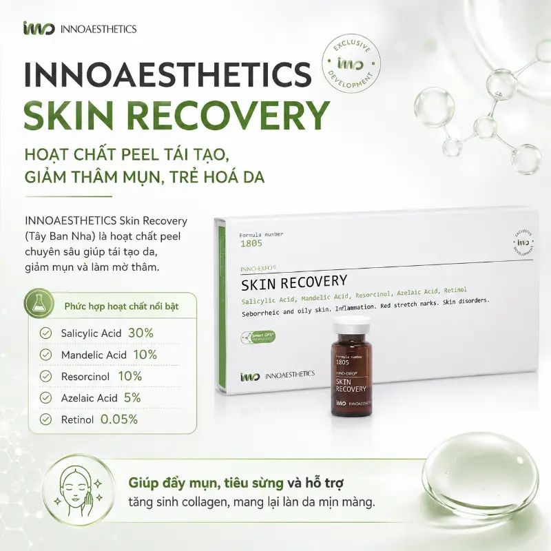 Peel Tái Tạo, Giảm Thâm Mụn, Trẻ Hóa Da Innoaesthetics Skin Recovery 1 LỌ