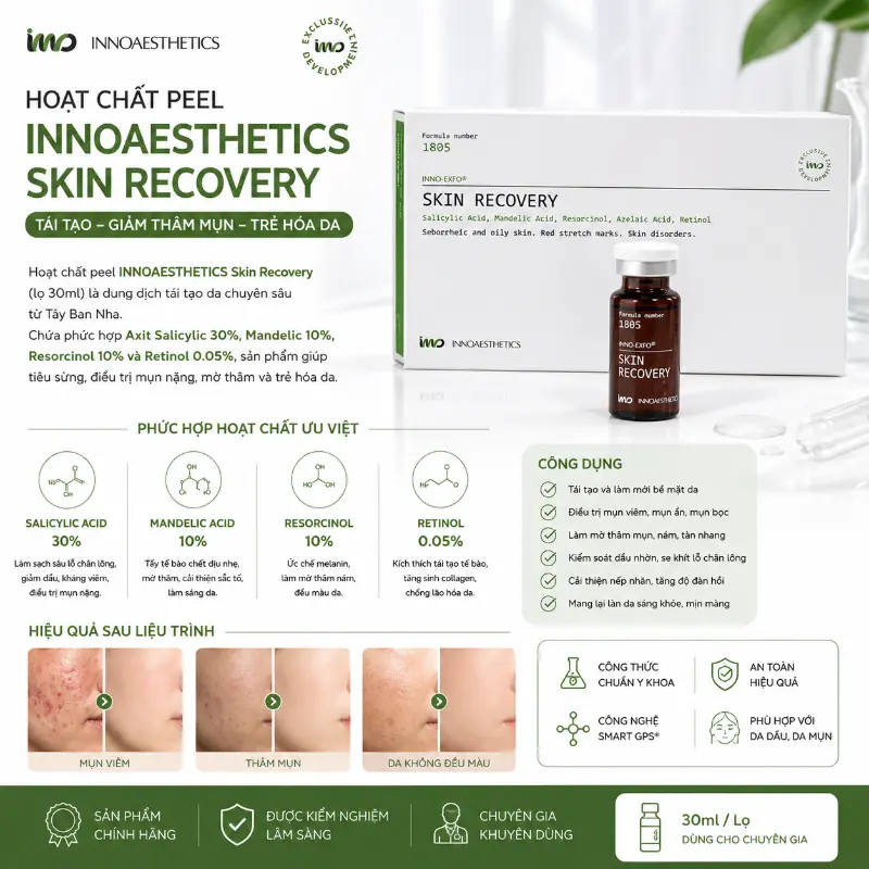 Peel Tái Tạo, Giảm Thâm Mụn, Trẻ Hóa Da Innoaesthetics Skin Recovery 1 LỌ