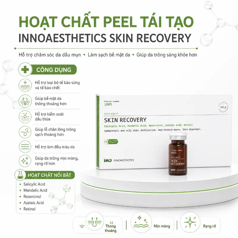 Peel Tái Tạo, Giảm Thâm Mụn, Trẻ Hóa Da Innoaesthetics Skin Recovery 1 LỌ