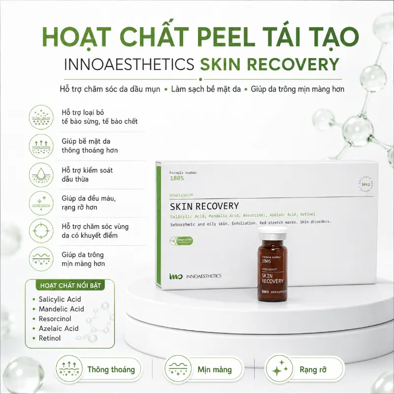 Peel Tái Tạo, Giảm Thâm Mụn, Trẻ Hóa Da Innoaesthetics Skin Recovery 1 LỌ