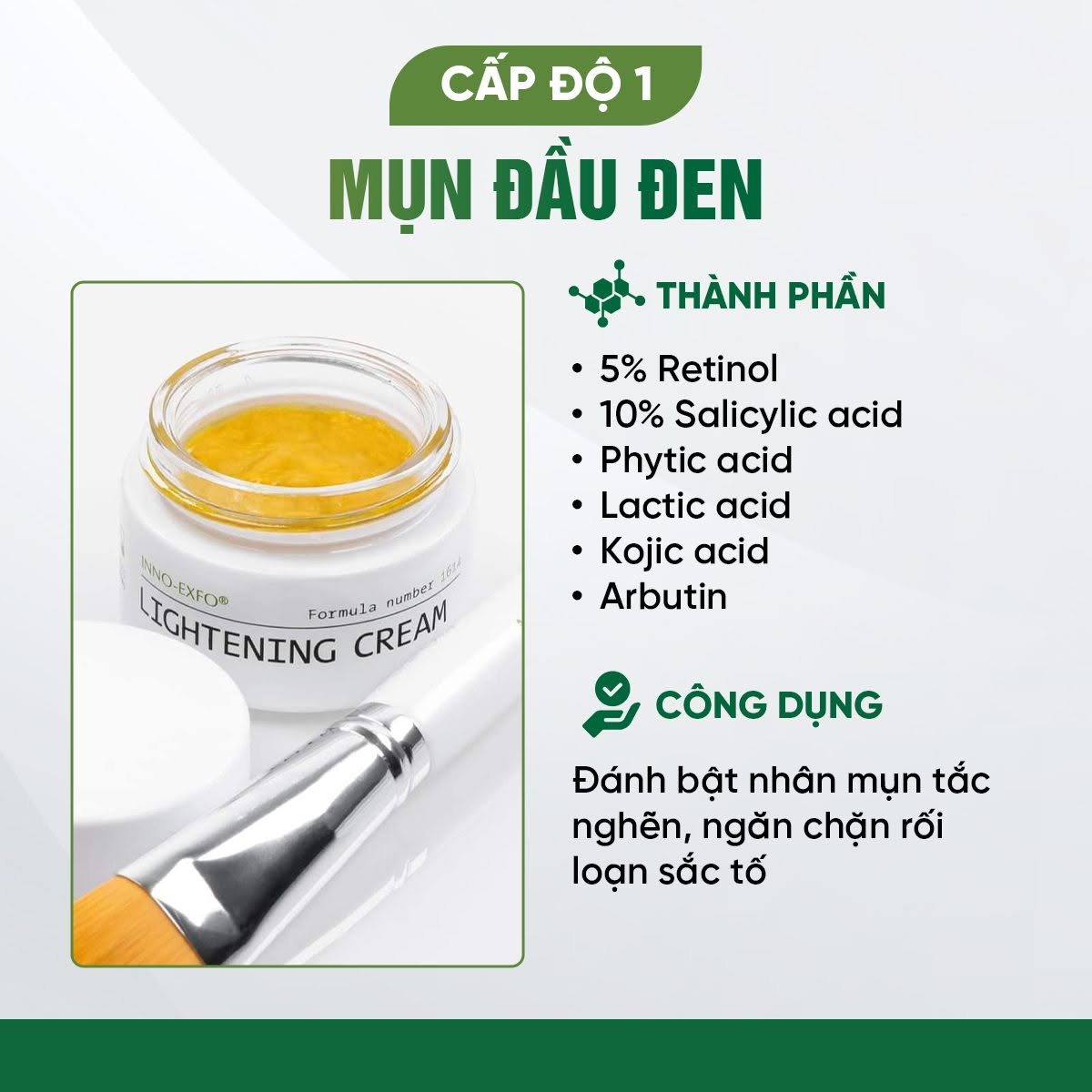 Peel hỗ trợ cải thiện mụn ẩn, mụn đầu đen, trẻ hóa da Lightening Innoaesthetics