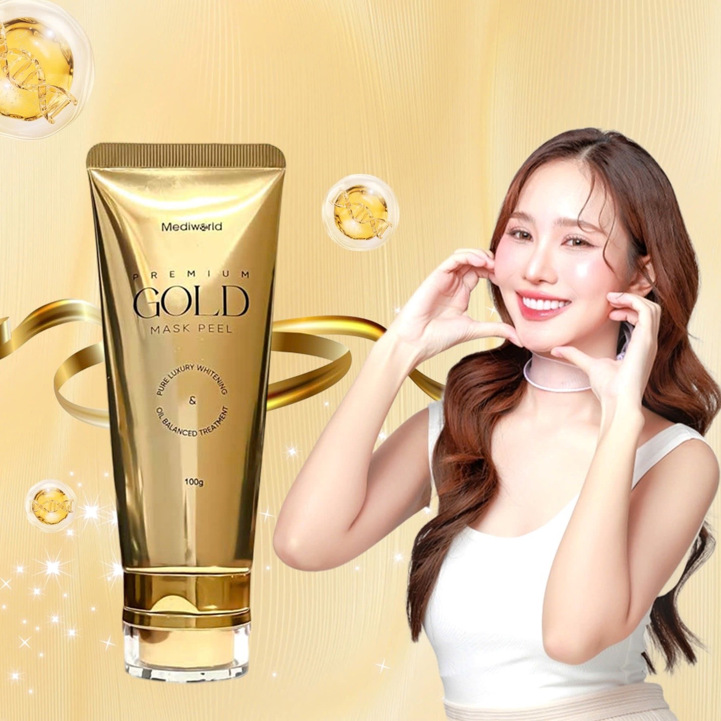 Mặt Nạ Vàng Peel Da Sáng Mịn, Kiểm Soát Dầu Mediworld Premium Gold Mask Peel