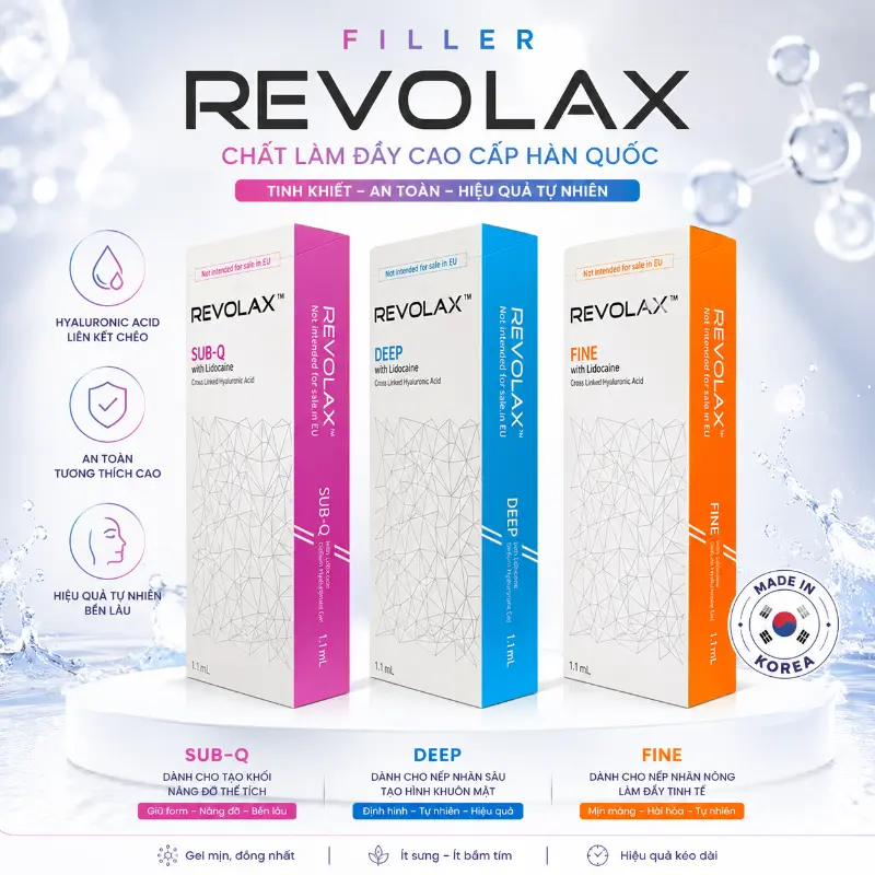 Chất Làm Đầy HA Revolax Hàn Quốc Hỗ Trợ Tạo Hình & Làm Đầy Khuôn Mặt