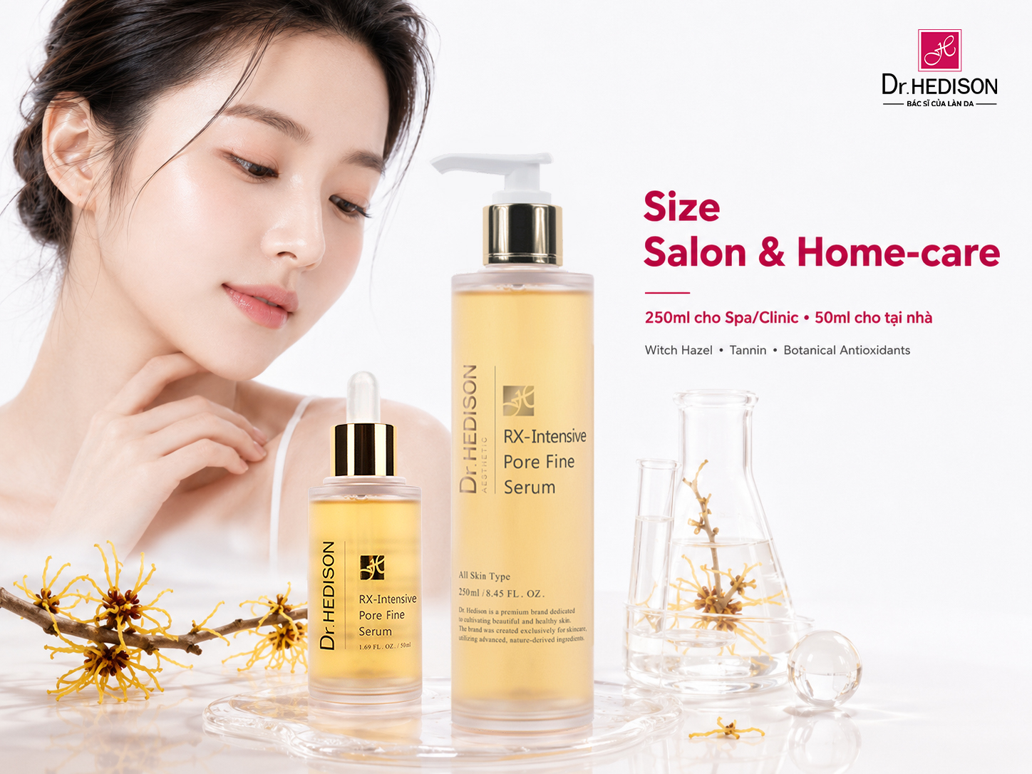 Serum Se Khít Lỗ Chân Lông Rx-Intensive Pore Fine Serum Dr.HEDISON 50ml/250ml