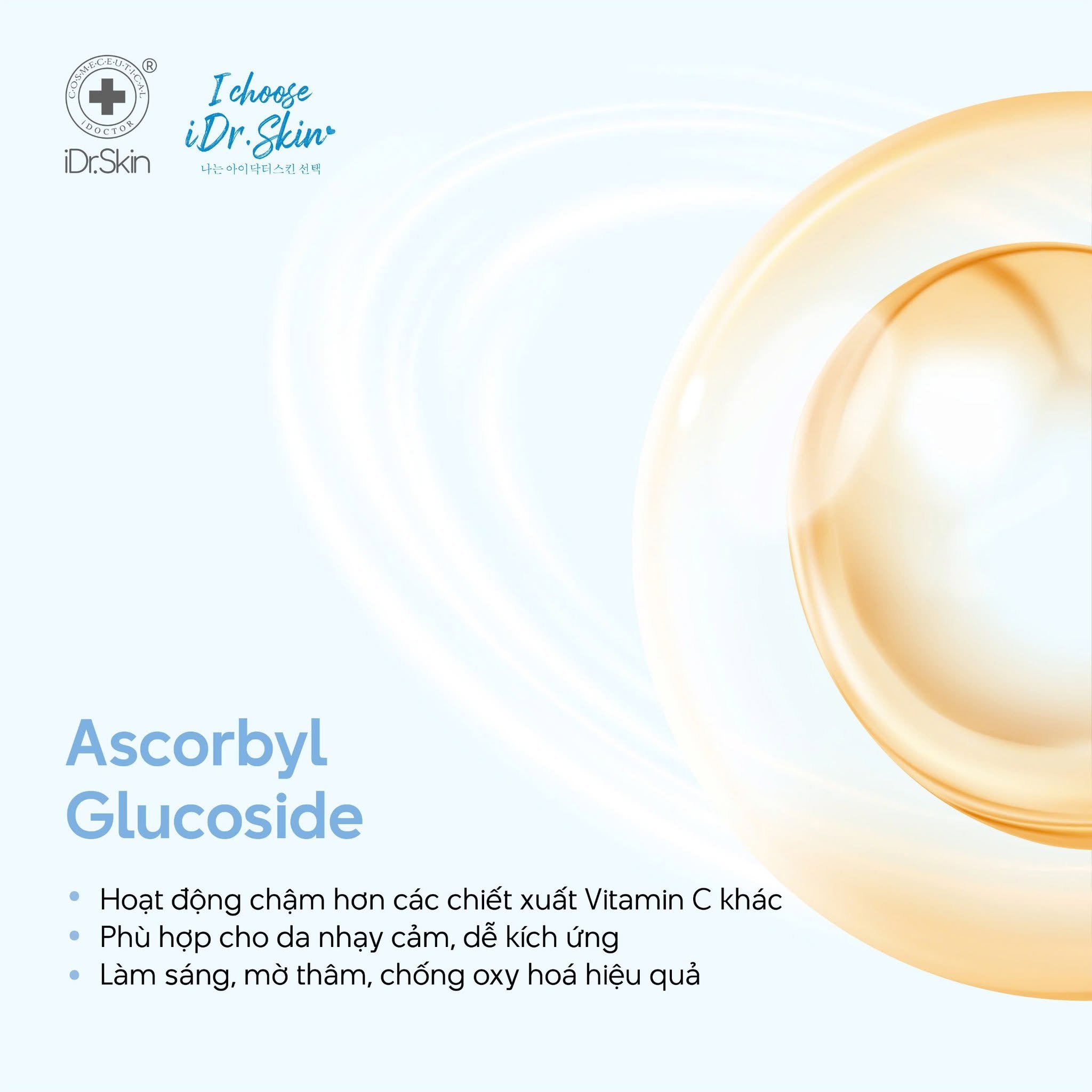 Serum Trắng Sáng Da, Mờ Thâm Nám iDr.Skin Crystal Vitamin C Ampoule 50ml