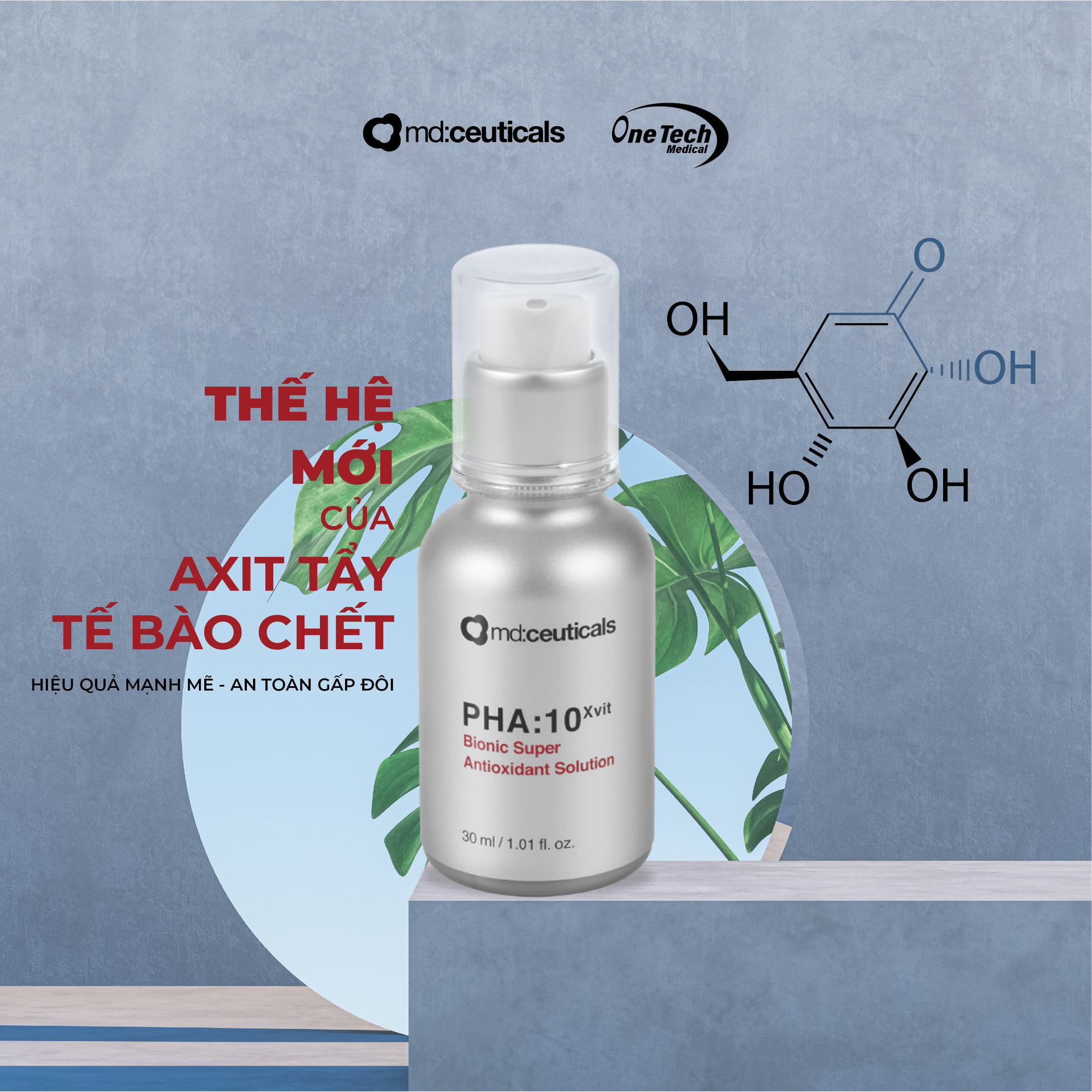 Serum Trẻ Hóa Da PHA:10XVIT Bionic Super Antioxidant Solution MD:Ceuticals Chính Hãng