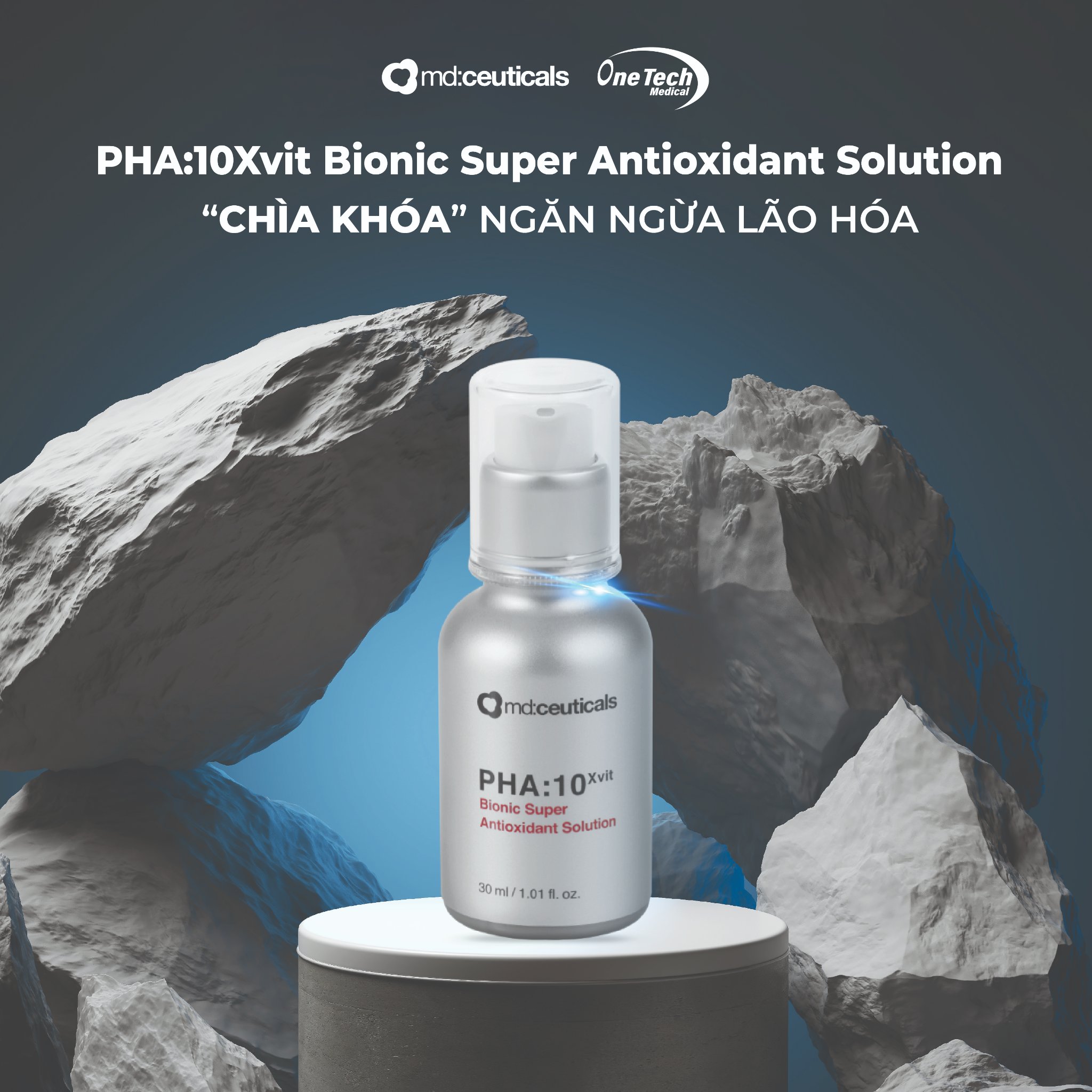 Serum Trẻ Hóa Da PHA:10XVIT Bionic Super Antioxidant Solution MD:Ceuticals Chính Hãng