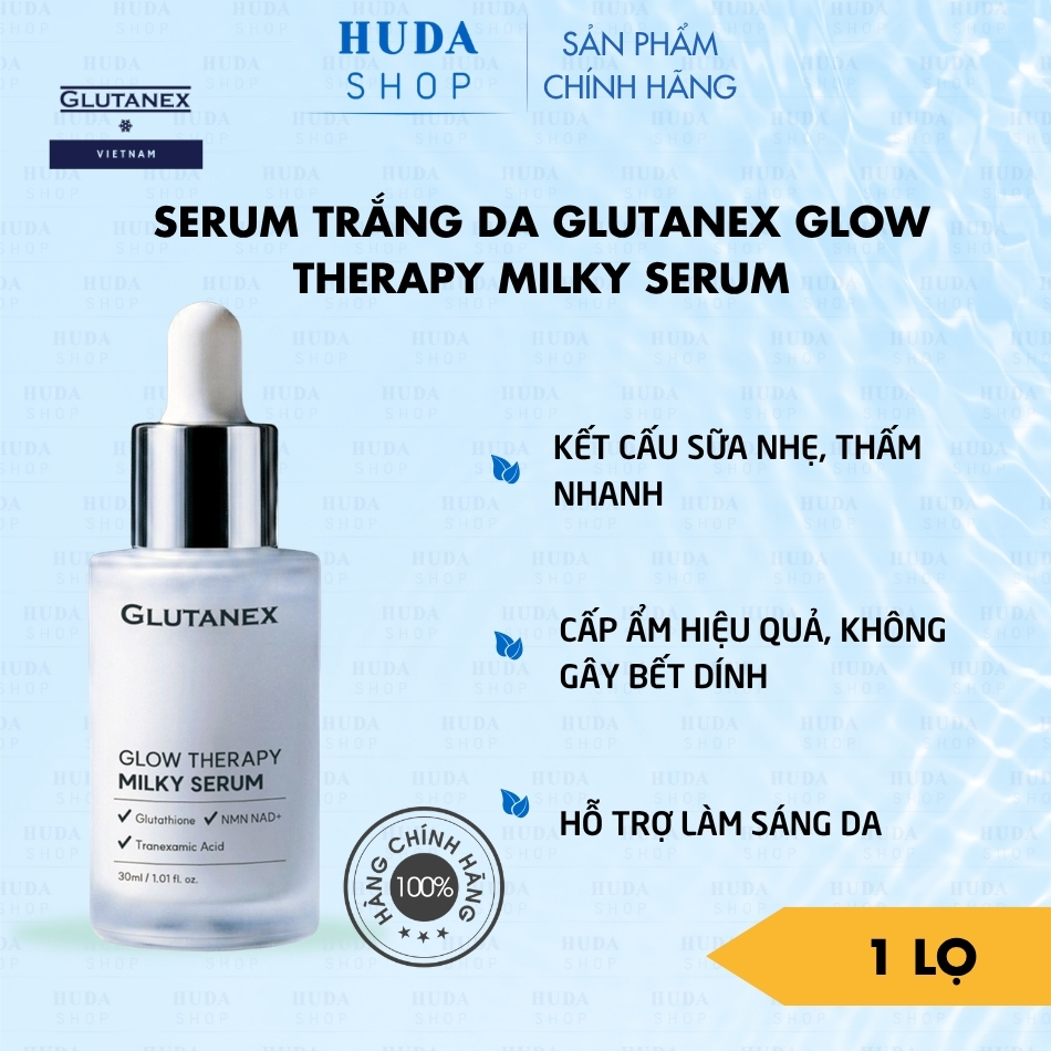 Serum trắng da Glutanex Glow Therapy Milky Serum