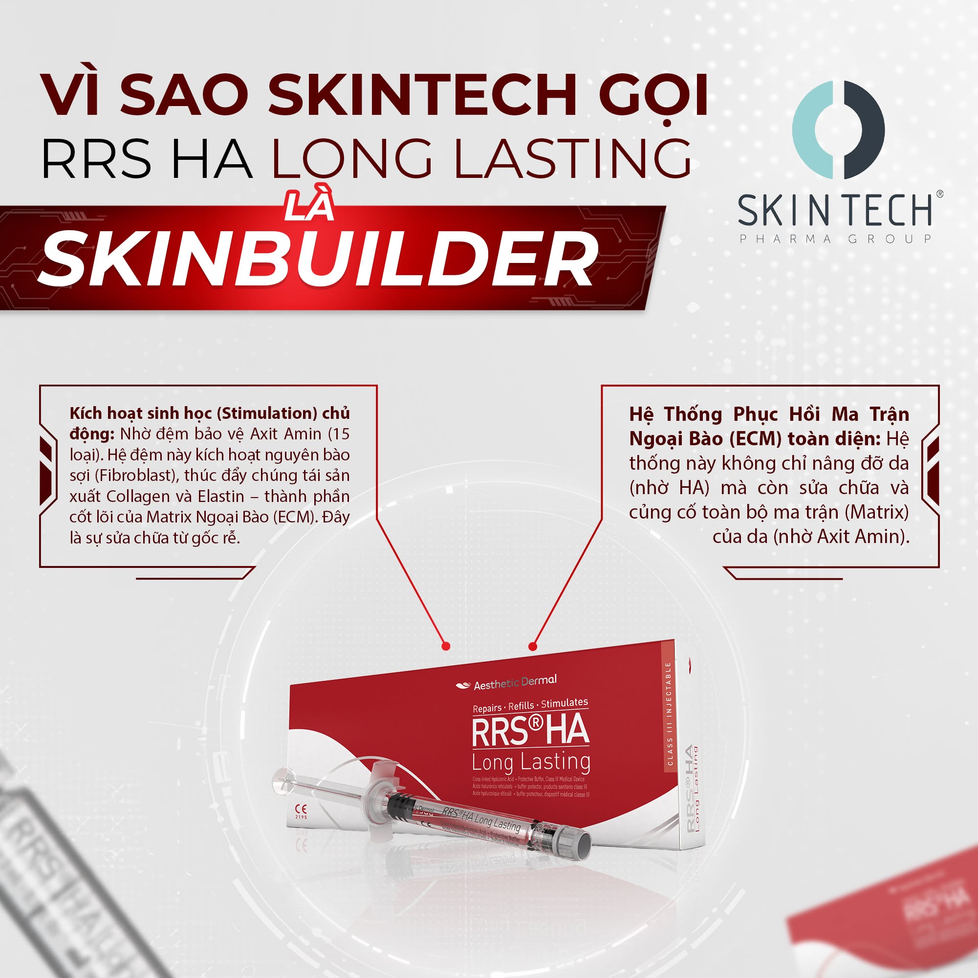 SkinTech RRS HA Long Lasting – Hoạt Chất HA Liên Kết Chéo Nâng Cơ Và Trẻ Hóa Da