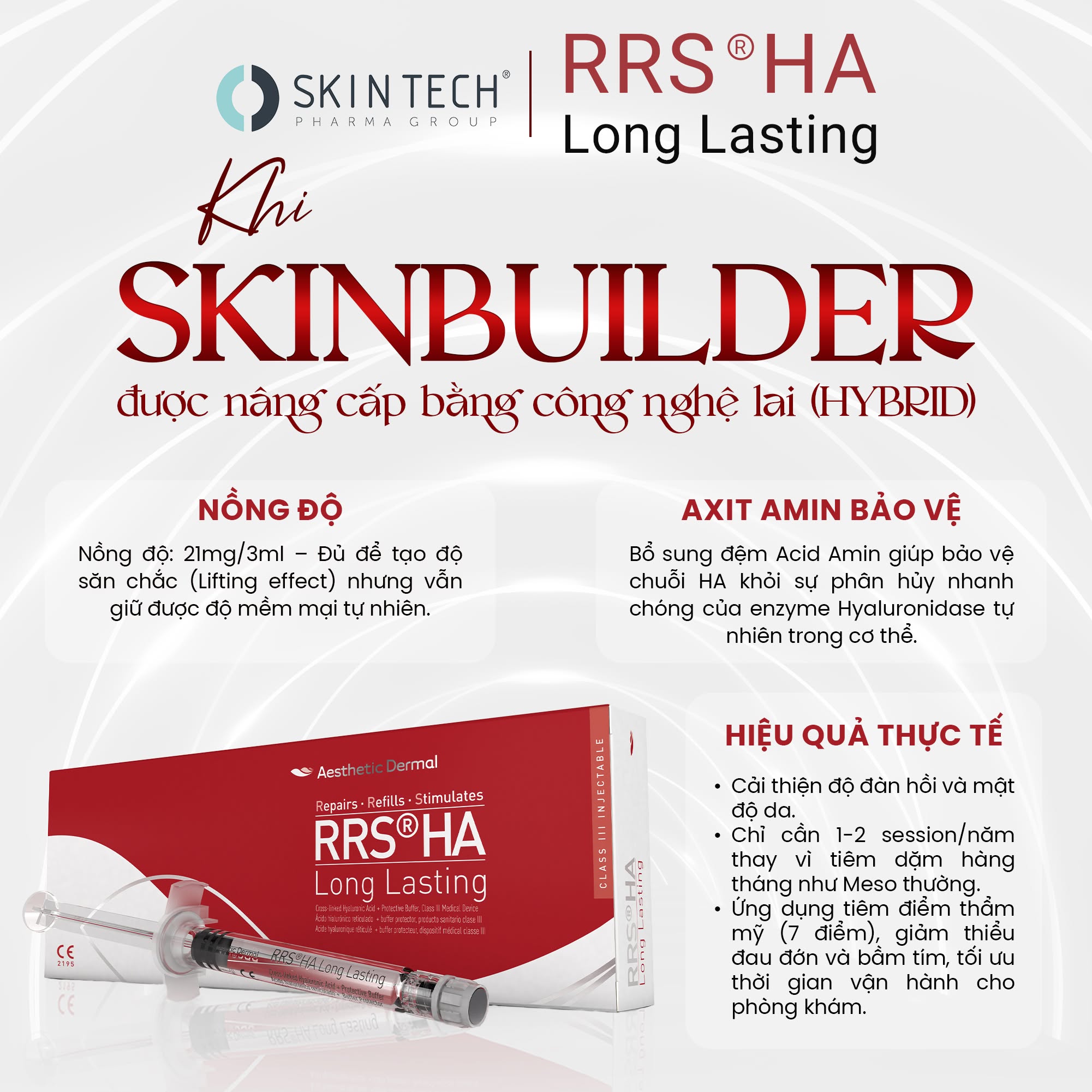 SkinTech RRS HA Long Lasting – Hoạt Chất HA Liên Kết Chéo Nâng Cơ Và Trẻ Hóa Da