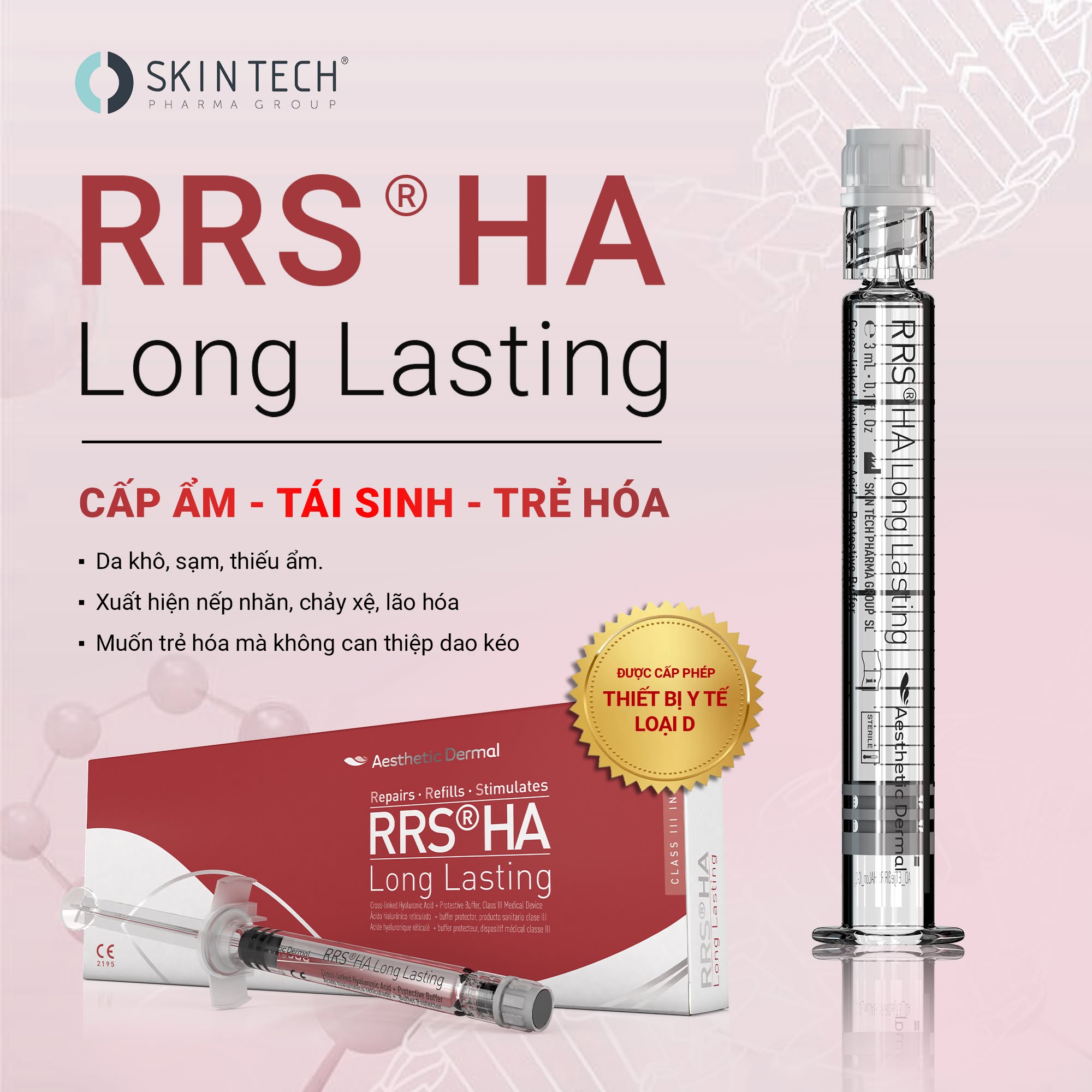 SkinTech RRS HA Long Lasting – Hoạt Chất HA Liên Kết Chéo Nâng Cơ Và Trẻ Hóa Da