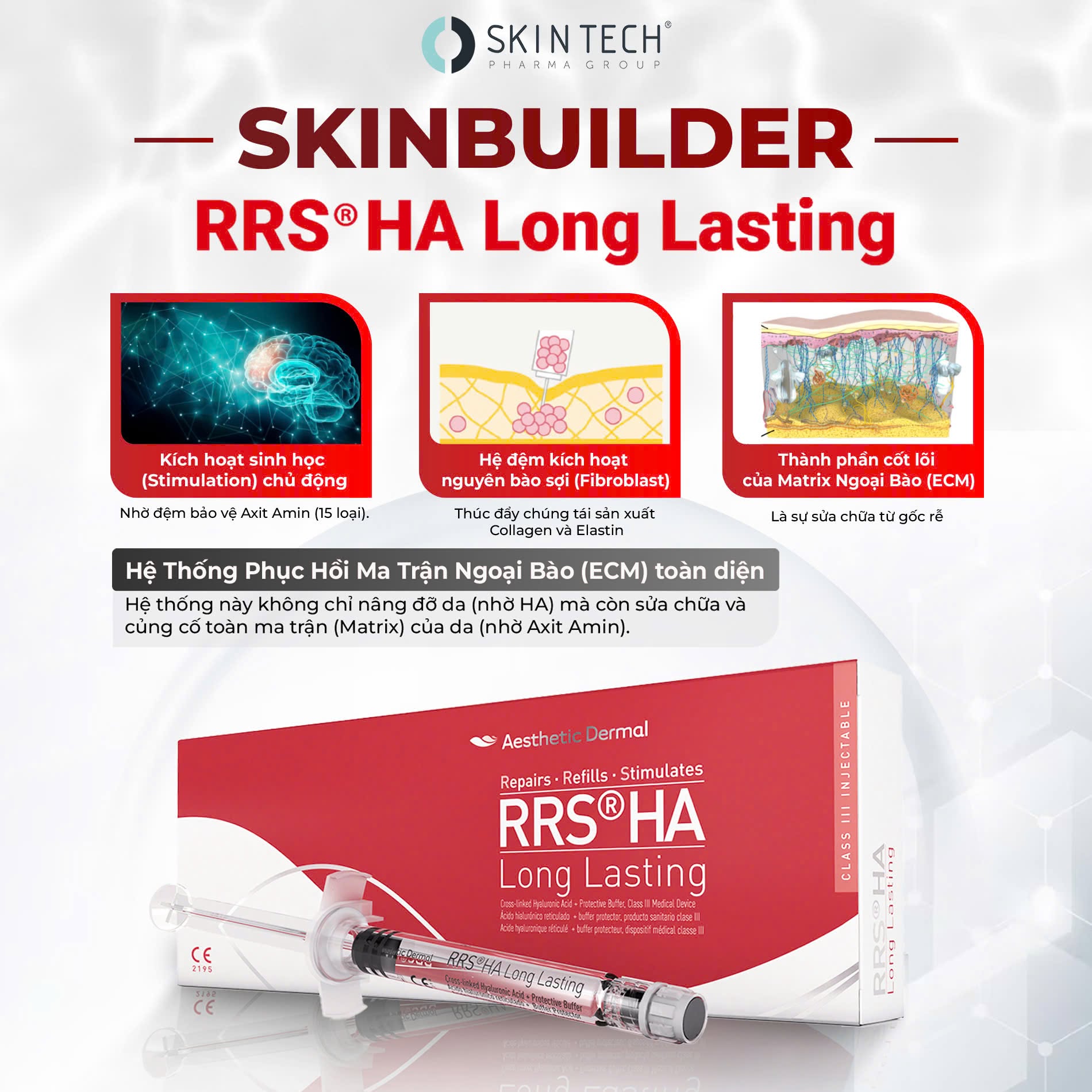 SkinTech RRS HA Long Lasting – Hoạt Chất HA Liên Kết Chéo Nâng Cơ Và Trẻ Hóa Da