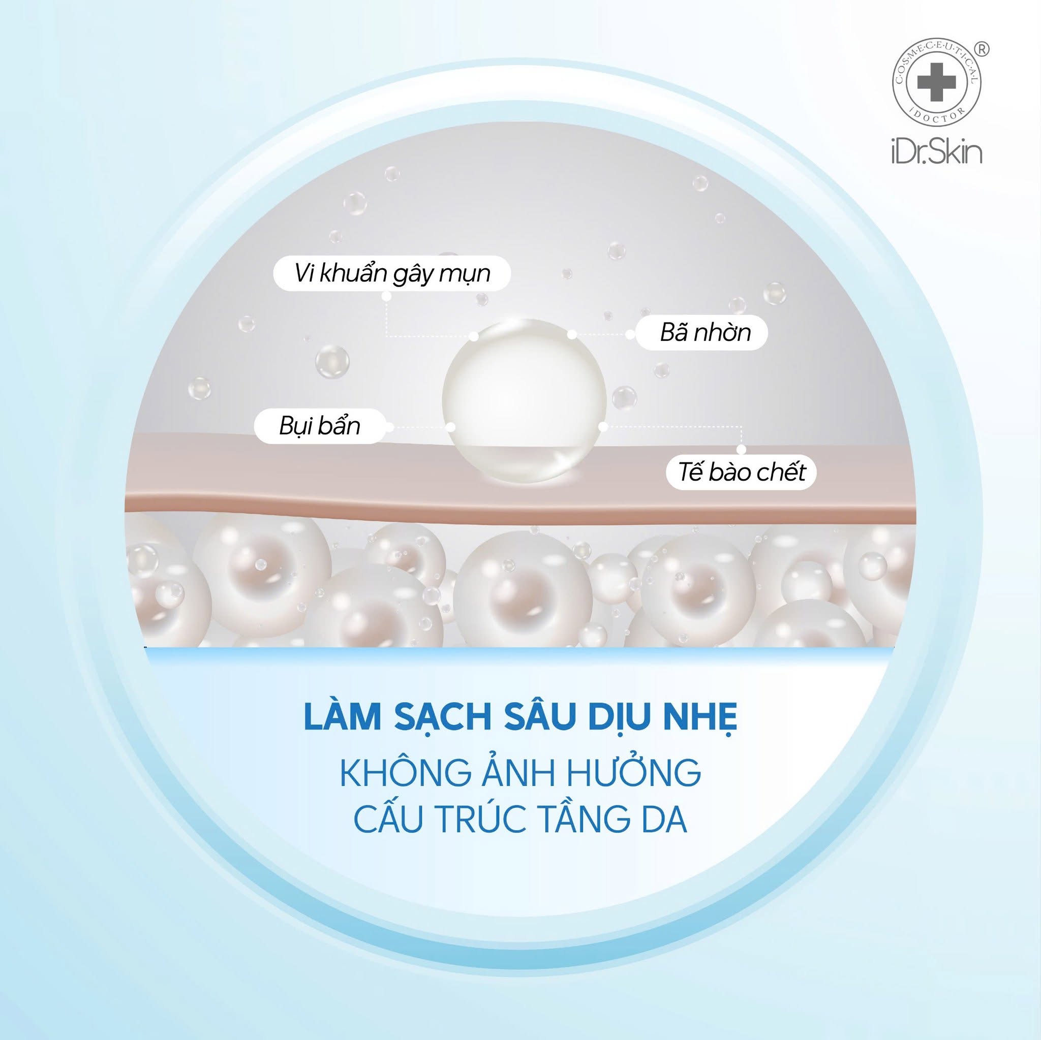 Sữa Rửa Mặt Làm Sạch Sâu O2 iDr.Skin Natural Detox Bubble Cleansing Gel