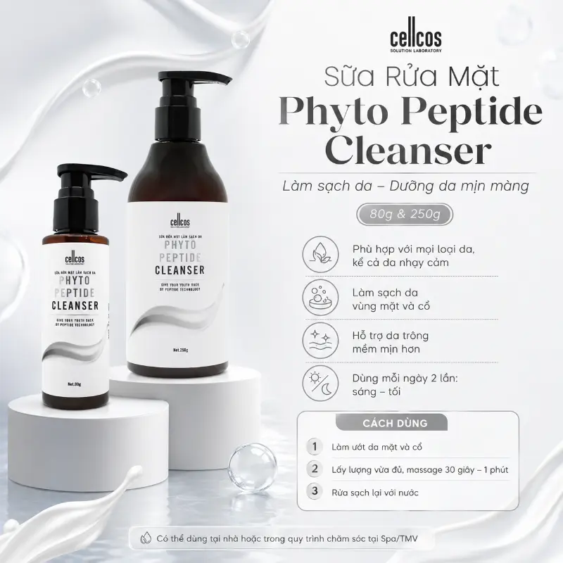 Sữa rửa mặt làm sạch da Mediworld Phyto Peptide Cleanser