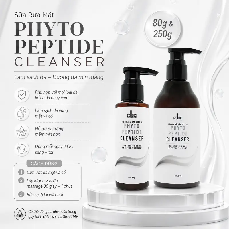 Sữa rửa mặt làm sạch da Mediworld Phyto Peptide Cleanser