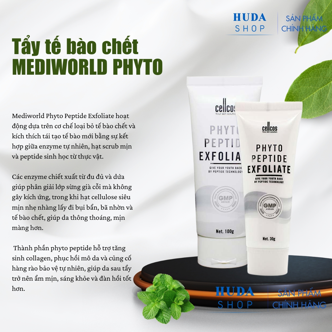 Tẩy tế bào chết MEDIWORLD PHYTO PEPTIDE EXFOLIATE 100gr