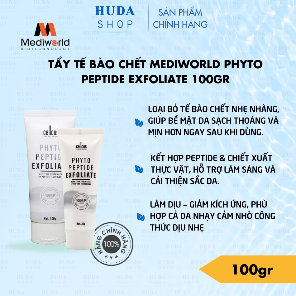 Tẩy tế bào chết MEDIWORLD PHYTO PEPTIDE EXFOLIATE 100gr
