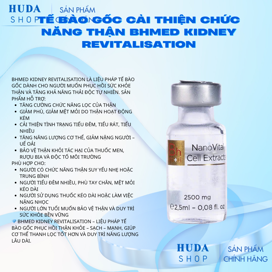 Tế bào gốc cải thiện chức năng thận Bhmed Kidney Revitalisation