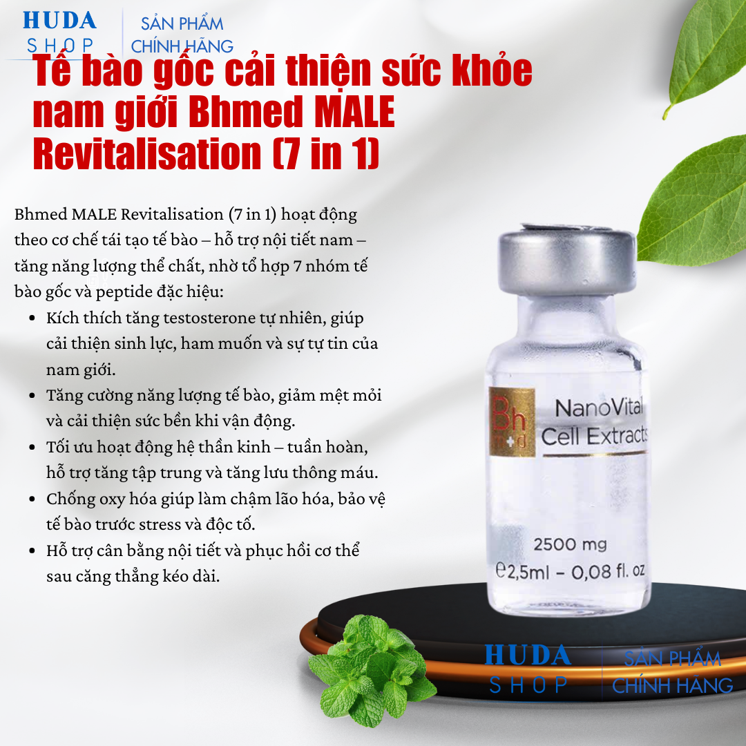 Tế bào gốc cải thiện sức khỏe nam giới Bhmed MALE Revitalisation (7 in 1)
