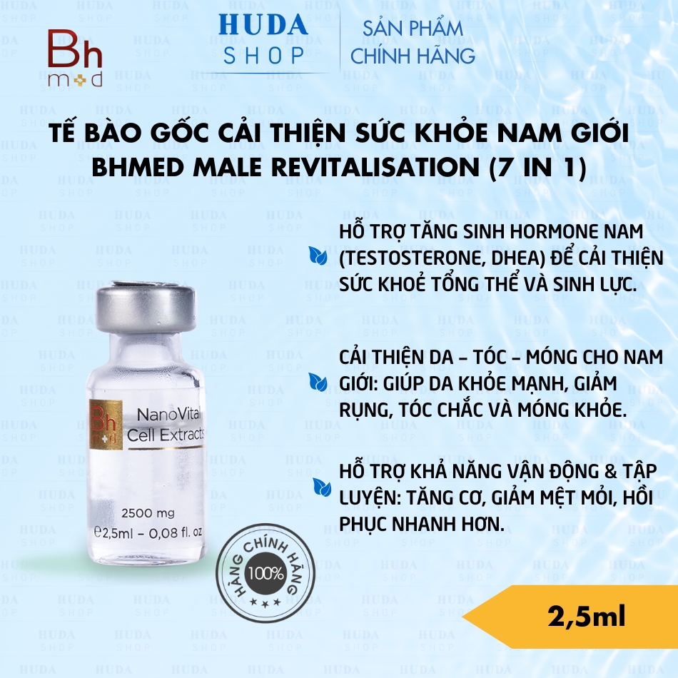 Tế bào gốc cải thiện sức khỏe nam giới Bhmed MALE Revitalisation (7 in 1)