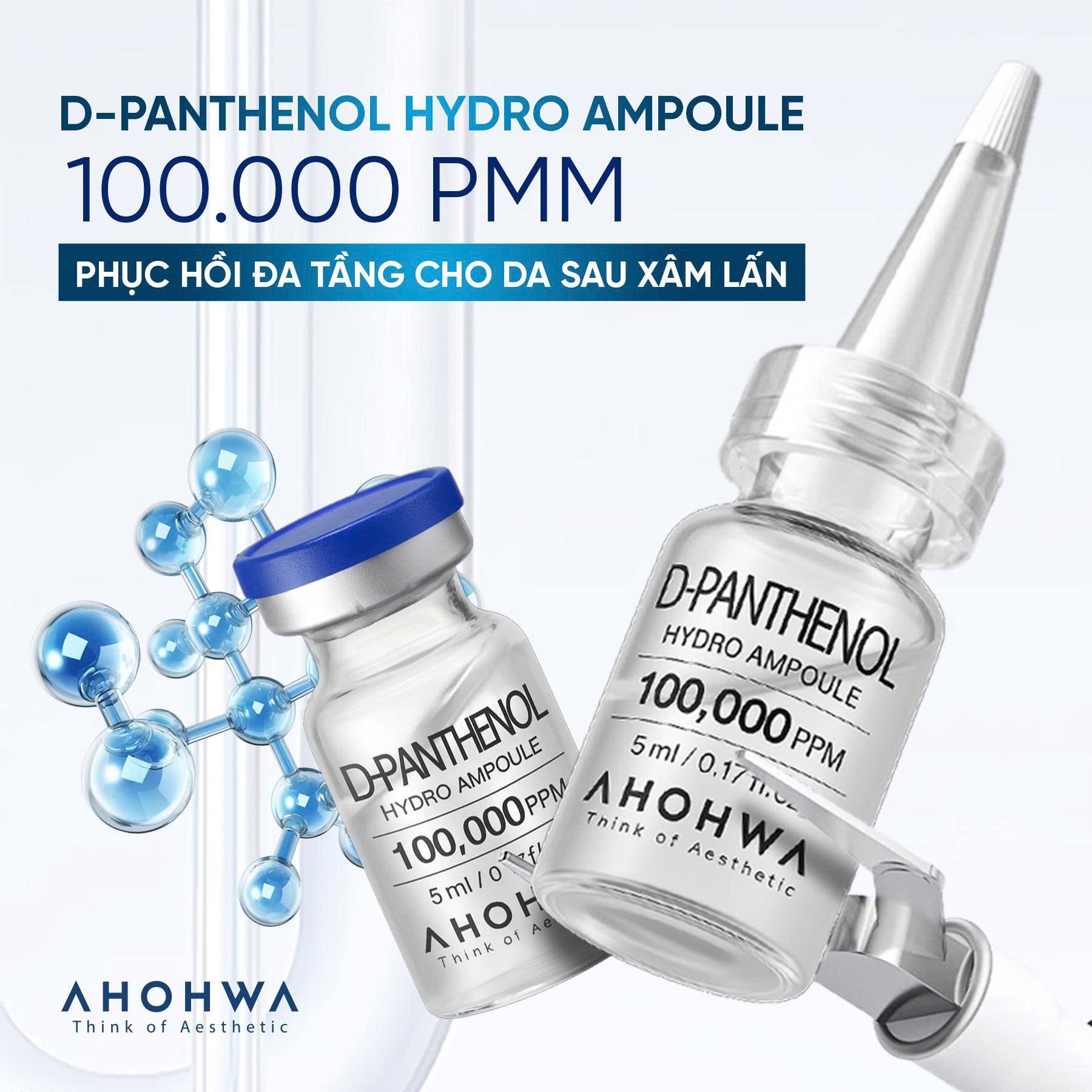 Tế bào gốc kháng viêm phục hồi tái tạo da nhạy cảm sau xâm lấn Ahohwa D-Panthenol Hydro Ampoule
