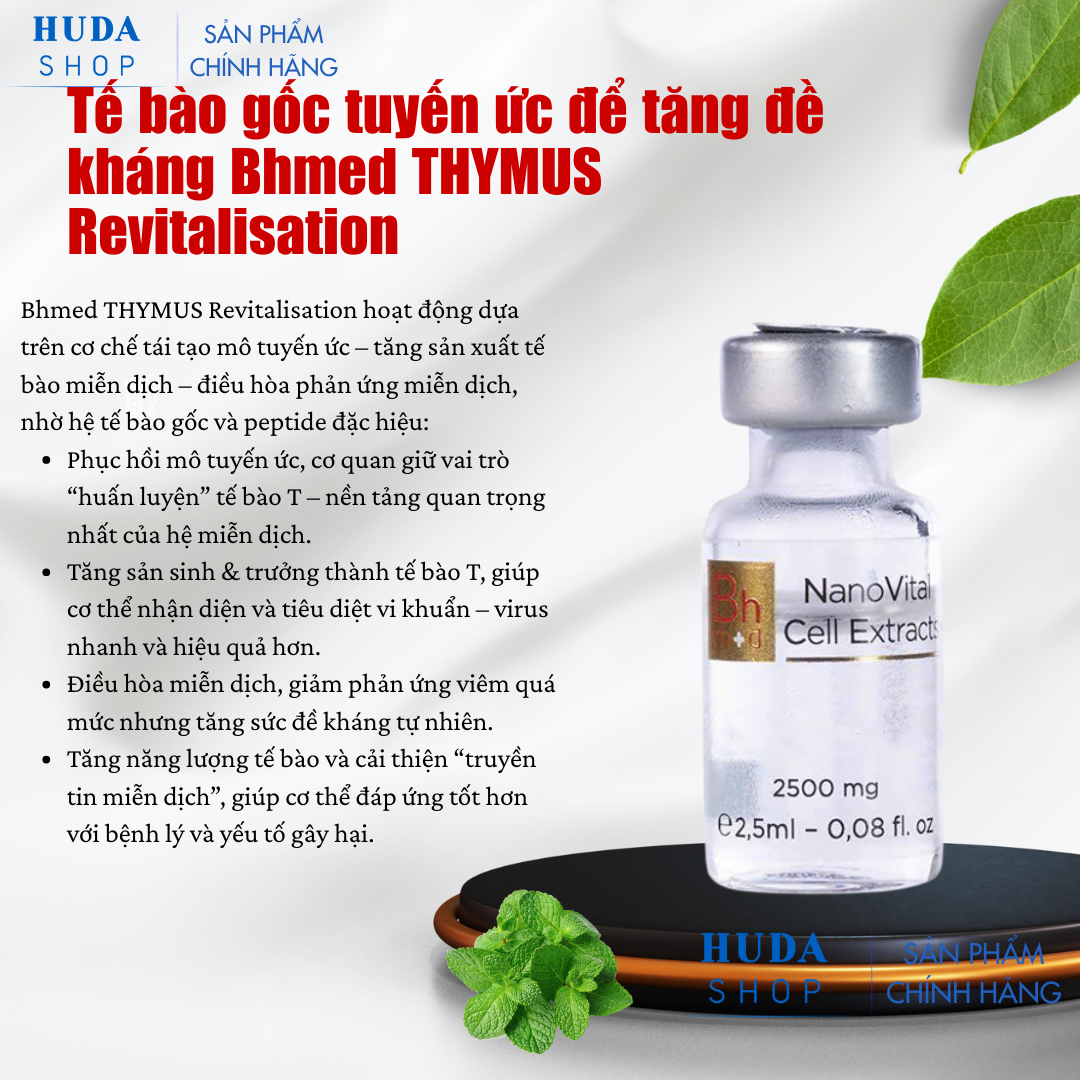 Tế bào gốc tuyến ức để tăng đề kháng Bhmed THYMUS Revitalisation