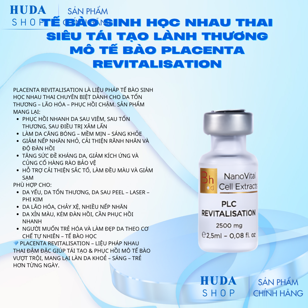 Tế bào sinh học nhau thai siêu tái tạo lành thương mô tế bào Bhmed PLACENTA REVITALISATION