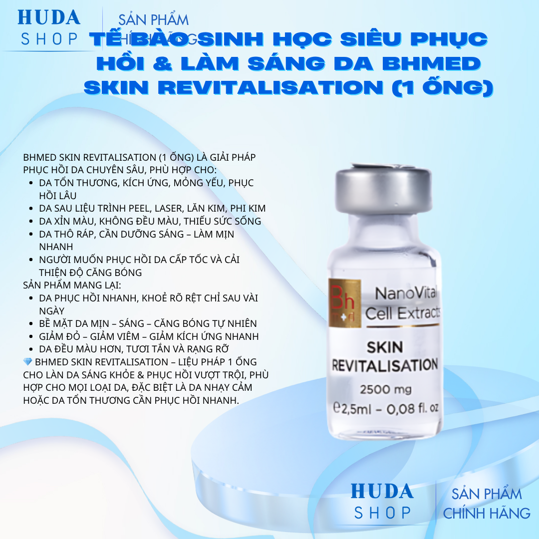 Tế bào sinh học siêu phục hồi & làm sáng da Bhmed SKIN REVITALISATION (1 ống)