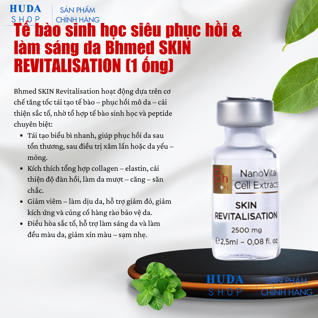 Tế bào sinh học siêu phục hồi & làm sáng da Bhmed SKIN REVITALISATION (1 ống)
