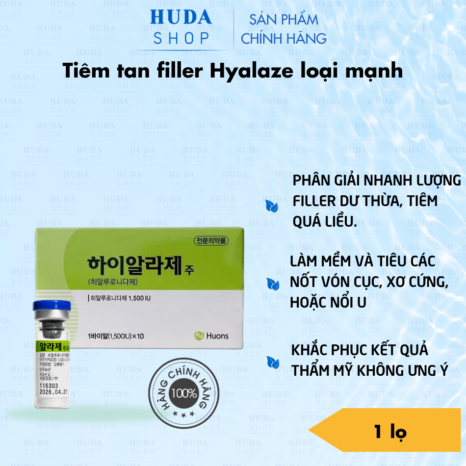Tiêm tan filler Hyalaze loại mạnh