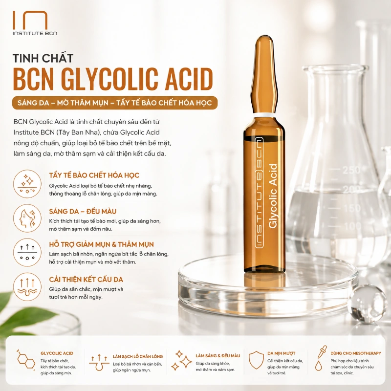 Tinh Chất BCN Acid Glycolic Tây Ban Nha trắng da mờ thâm mụn