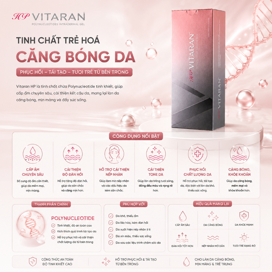 Tinh Chất Cấp Ẩm, Căng Bóng Và Cải Thiện Độ Đàn Hồi Cho Da HP Vitaran