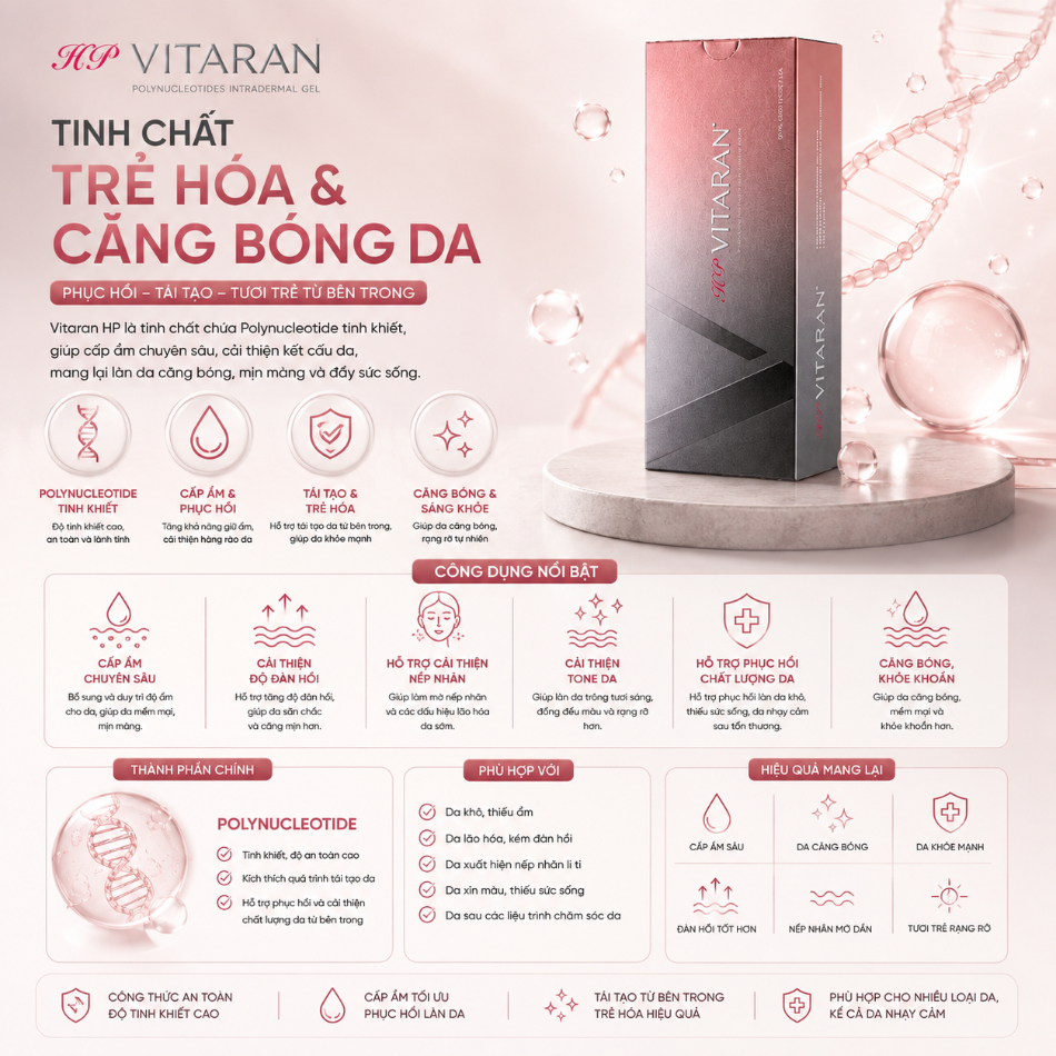 Tinh Chất Cấp Ẩm, Căng Bóng Và Cải Thiện Độ Đàn Hồi Cho Da HP Vitaran