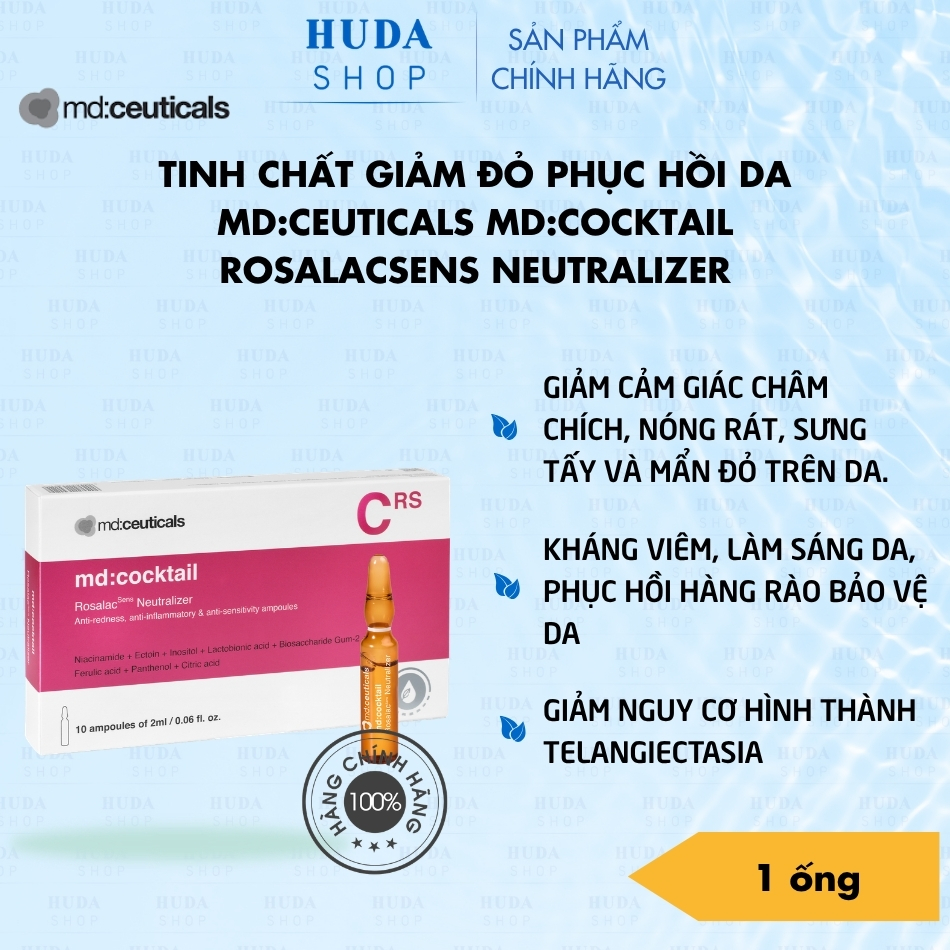 Tinh Chất Giảm Đỏ Phục Hồi Da MD:Ceuticals MD:Cocktail RosalacSens Neutralizer