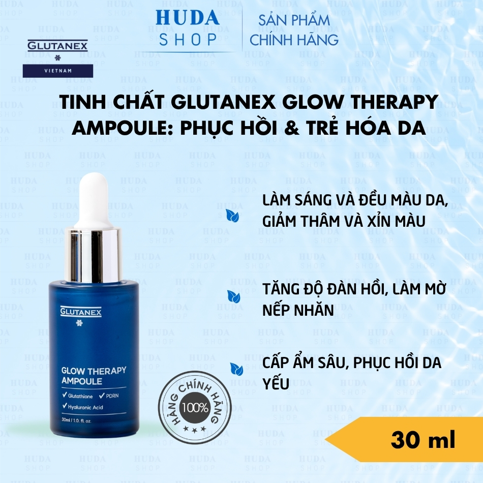 Tinh Chất Glutanex Glow Therapy Ampoule: Phục Hồi & Trẻ Hóa Da