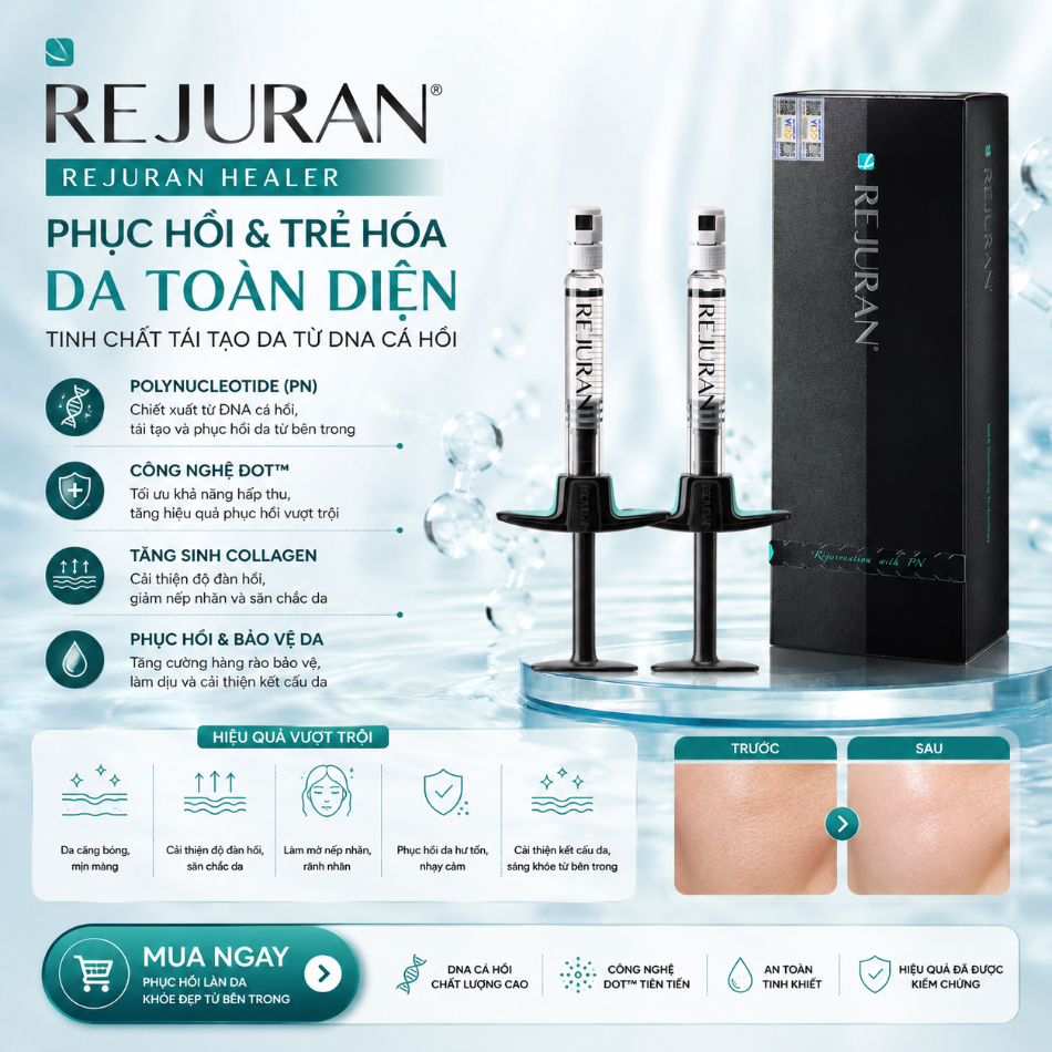 Tinh Chất Tái Tạo, Cải Thiện Độ Đàn Hồi Và Căng Bóng Da Rejuran Healer 2.7ml