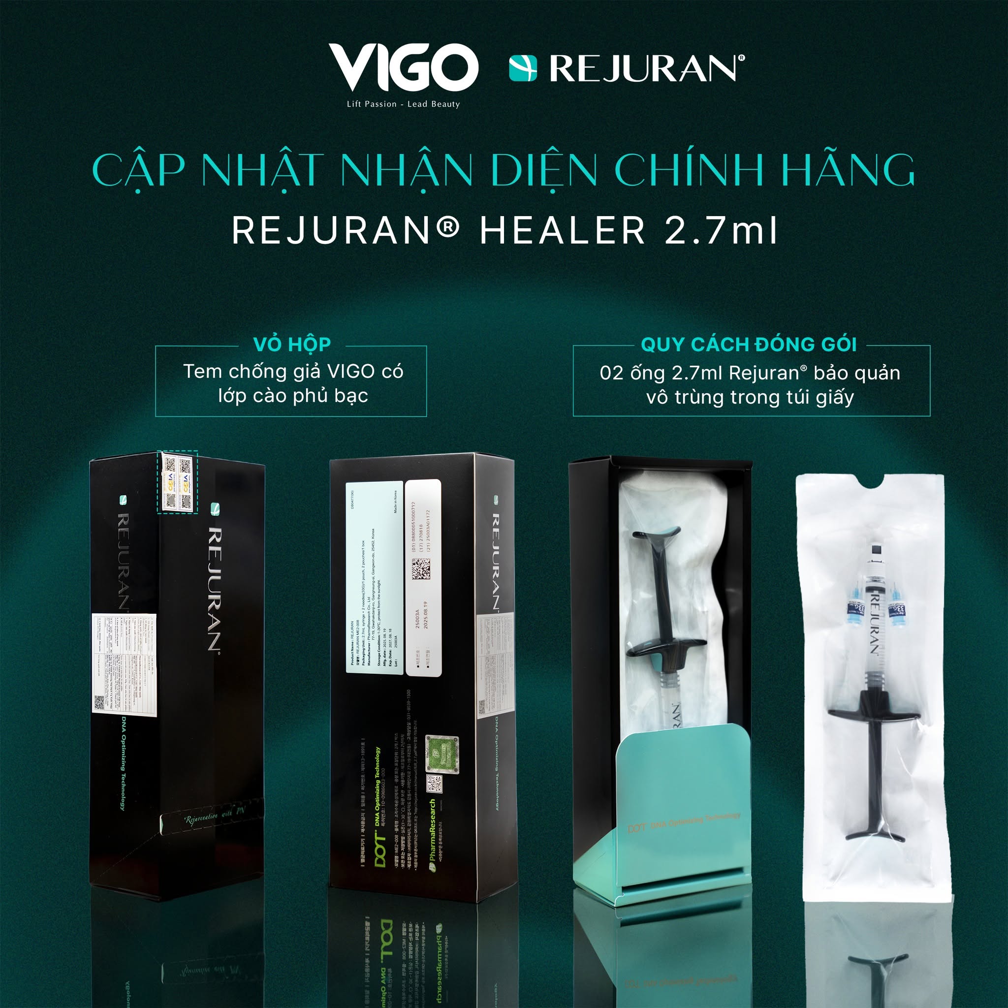 Tinh Chất Tái Tạo, Cải Thiện Độ Đàn Hồi Và Căng Bóng Da Rejuran Healer 2.7ml