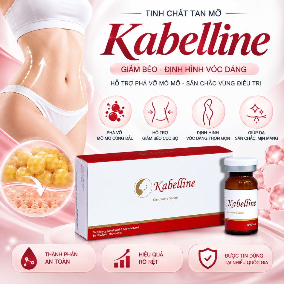 Tinh Chất Tan Mỡ Kabelline Giảm Béo Hộp 5 lọ