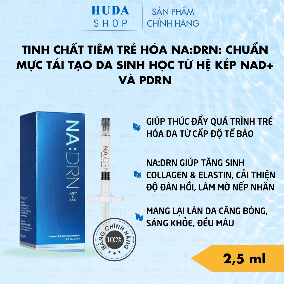 Tinh Chất Tiêm Trẻ Hóa NA:DRN: Chuẩn Mực Tái Tạo Da Sinh Học Từ Hệ Kép NAD+ Và PDRN