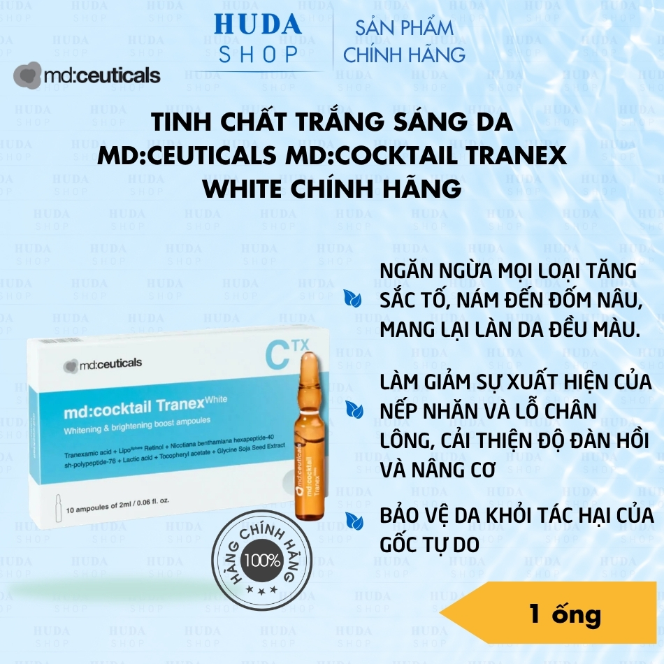 Tinh Chất Trắng Sáng Da MD:Ceuticals MD:Cocktail Tranex White Chính Hãng