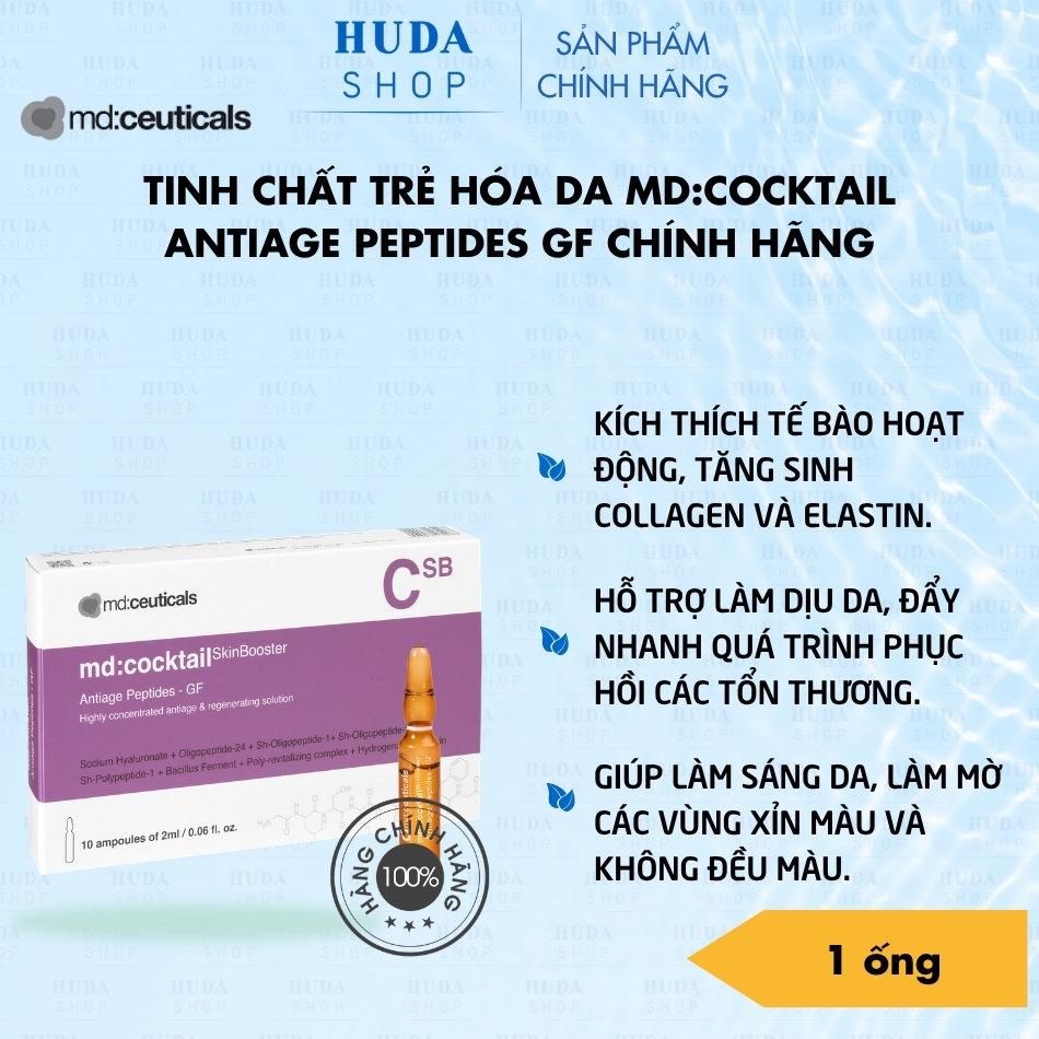 Tinh Chất Trẻ Hóa Da MD:Cocktail Antiage Peptides GF Chính Hãng