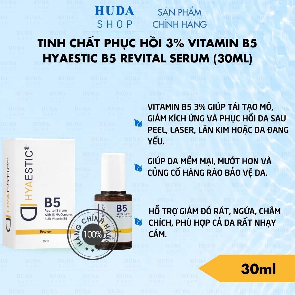 Tinh chất phục hồi 3% Vitamin B5 Hyaestic B5 Revital Serum (30ml)