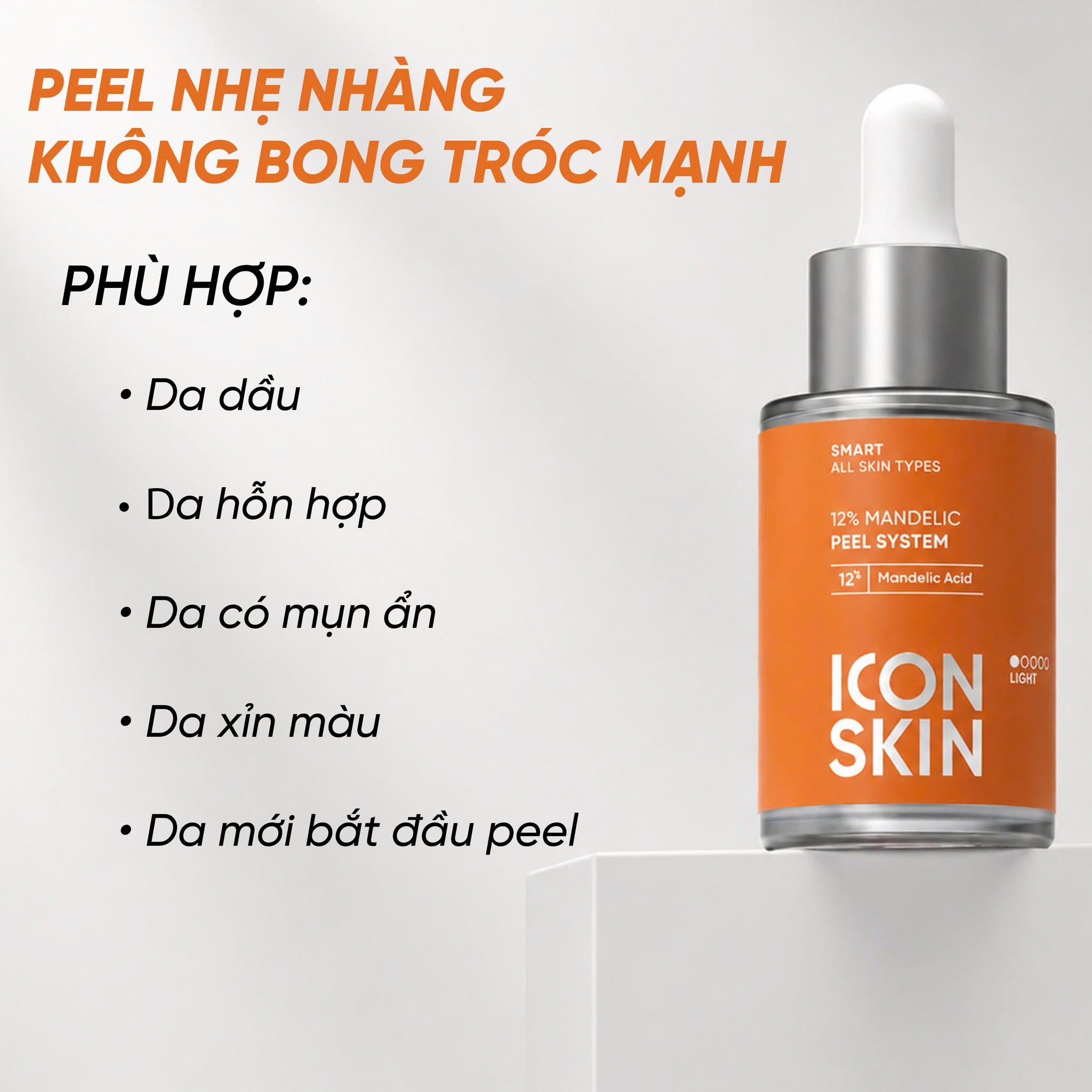 Tinh chất AHA căng bóng da Icon Skin 12% Mandelic Peel System